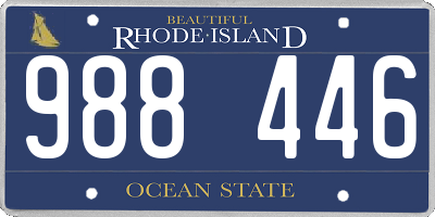 RI license plate 988446