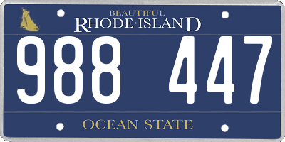 RI license plate 988447