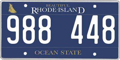 RI license plate 988448