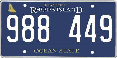 RI license plate 988449