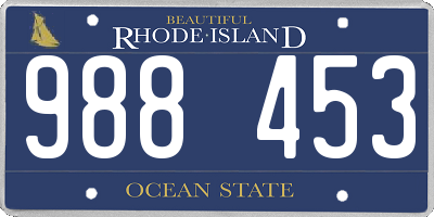 RI license plate 988453