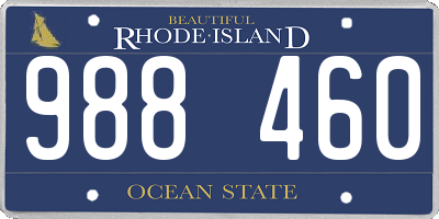 RI license plate 988460