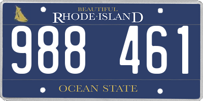 RI license plate 988461