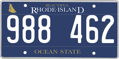 RI license plate 988462