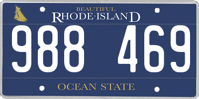 RI license plate 988469