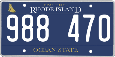 RI license plate 988470