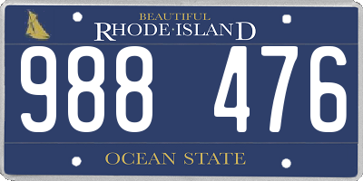 RI license plate 988476