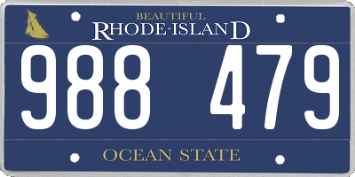 RI license plate 988479