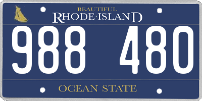 RI license plate 988480