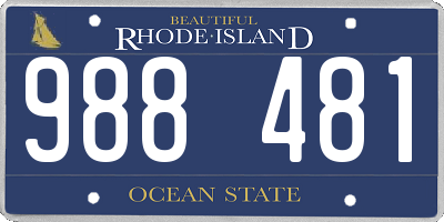 RI license plate 988481