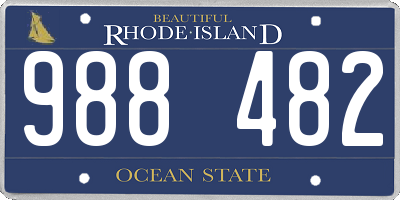 RI license plate 988482