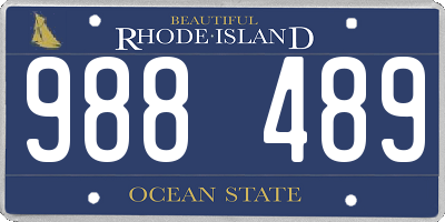 RI license plate 988489