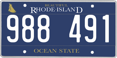 RI license plate 988491