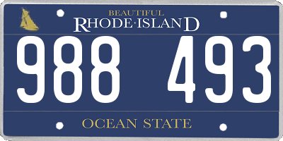 RI license plate 988493