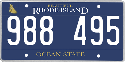 RI license plate 988495