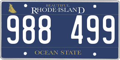 RI license plate 988499