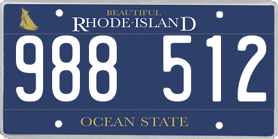 RI license plate 988512