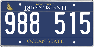 RI license plate 988515