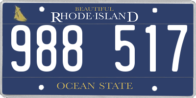 RI license plate 988517