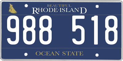 RI license plate 988518