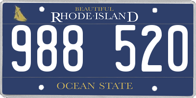 RI license plate 988520