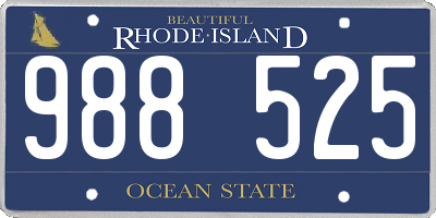 RI license plate 988525