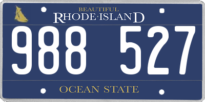 RI license plate 988527