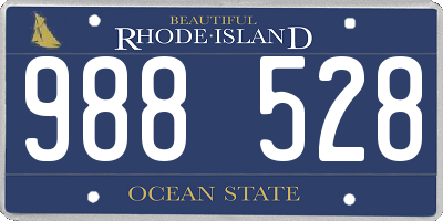 RI license plate 988528