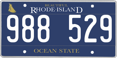 RI license plate 988529