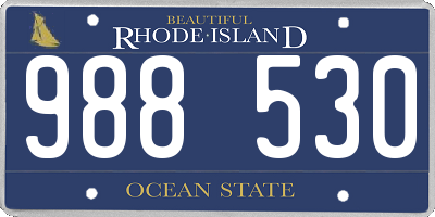 RI license plate 988530