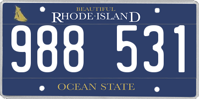 RI license plate 988531