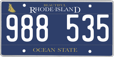 RI license plate 988535