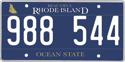 RI license plate 988544