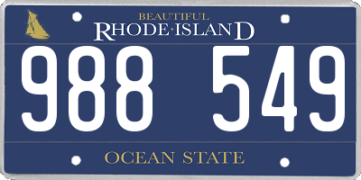 RI license plate 988549