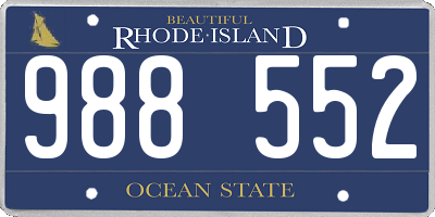 RI license plate 988552