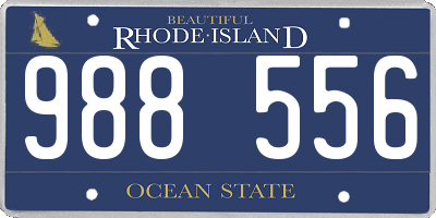 RI license plate 988556