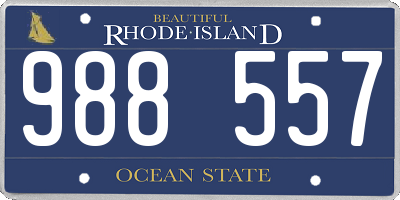 RI license plate 988557