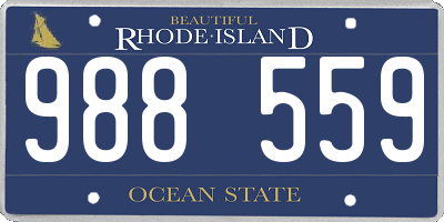 RI license plate 988559