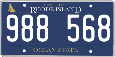 RI license plate 988568