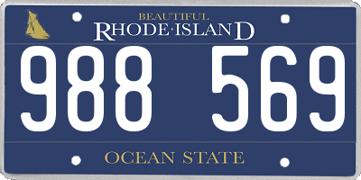 RI license plate 988569