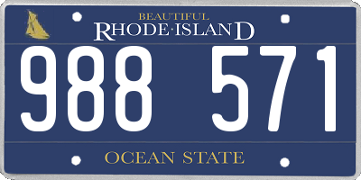 RI license plate 988571