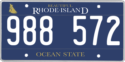 RI license plate 988572