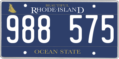 RI license plate 988575