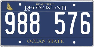 RI license plate 988576