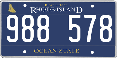 RI license plate 988578