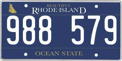 RI license plate 988579