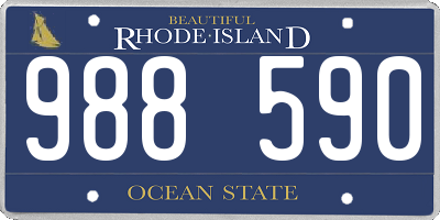 RI license plate 988590