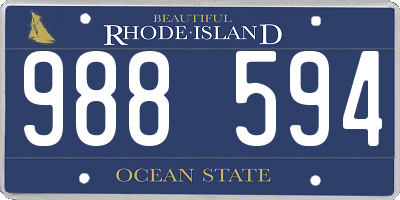 RI license plate 988594