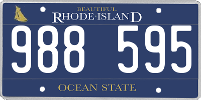 RI license plate 988595