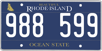 RI license plate 988599